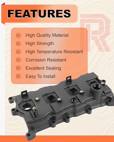 Engine Valve Cover w/Gaskets, Bolts & Oil Cap for 2.5L Altima Sentra Rogue - size: 13264-JA00A