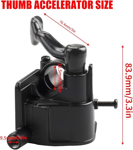 New Thumb Throttle Assembly and 1050mm Throttle Cable Compatible with Yamaha Raptor 350 660 700 TT03 All Years