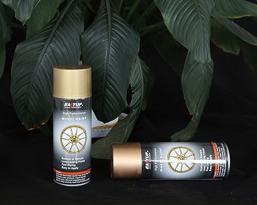EASTUP Premium Metallic Acrylic Enamel Wheel Paint 18K Gold Color- Brilliant Finish, High Durability, Fade-resistant, Quick Drying Rim Coating Spray Paint. - color: 10#188-18K Gold
