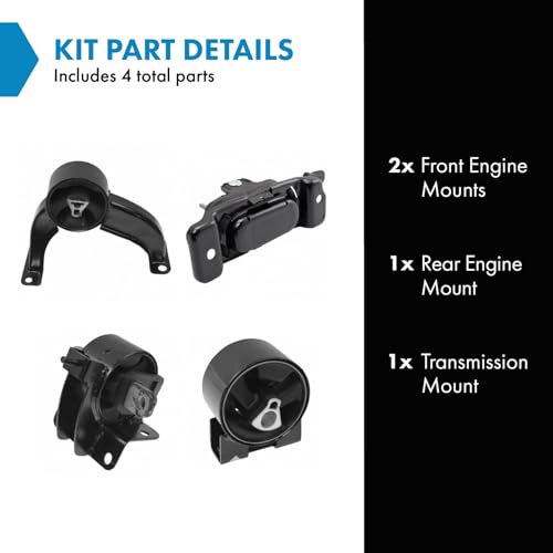 TRQ Engine Transmission Motor Mount Kit Set of 4 - style: MTA32809
