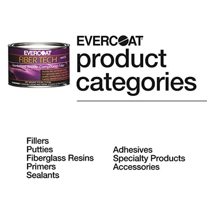 Evercoat Fiber Tech Reinforced Repair Compound for Galvanized Steel, Aluminum, and More - 64 Fl Oz