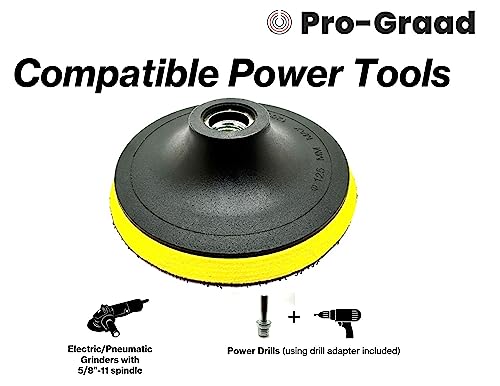 5" Hook and Loop Backing Pads Foam Backer Pad with 5/8”-11 - style: 5"