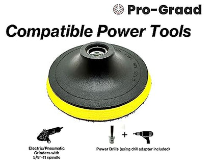 5" Hook and Loop Backing Pads Foam Backer Pad with 5/8”-11 - style: 5"