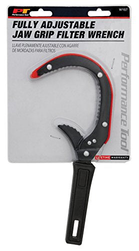 Performance Tool W157 Adjustable Oil Filter Pliers - 2 3/4 to 4 1/4-Inch Jaw Opening with Serrated Jaws for Maximum Grip, Fits Most Filters (Pack of 3) - size: Adj Wrench | 2-3/4 to 4-1/4" (Pack of 3)