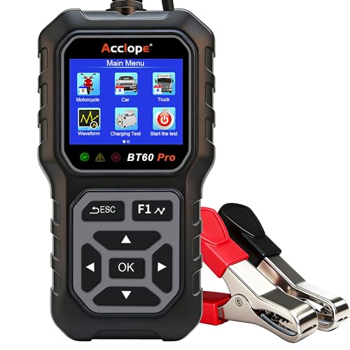 BT60 PRO 2-120AH Battery Tester 6V/12V/24V 100-3000 CCA QR Report - color: Black-Grey