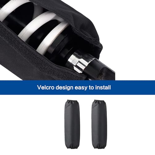 2 Pack 270mm Universal Motorcycle Shock Covers Set, Black