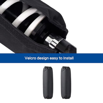 2 Pack 270mm Universal Motorcycle Shock Covers Set, Black