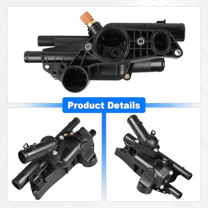256002G600 Coolant Thermostat Housing Compatible with 08-10 Hyundai Sonata