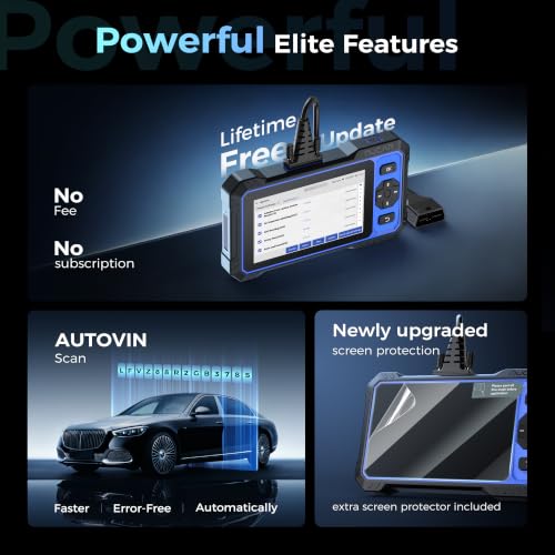 MUCAR 632 AI Bidirectional Scan Tool, 15 Reset Services ABS/ADBLUE/SRS/BMS/EPB/ETS/INJEC/Oil/SAS/TPMS OBD2 Diagnostic Scanner for 4 System, Active Test, AutoAuth, CANFD, AutoVIN, Lifetime Free Update