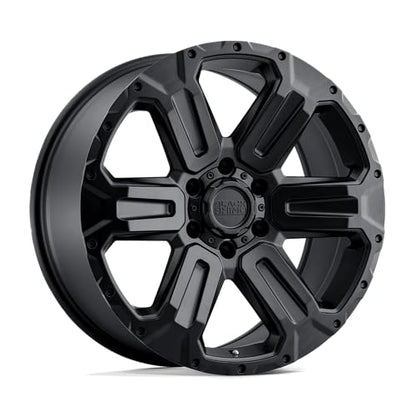 Black Rhino Hard Alloys WANAKA 17X8.5 6X5.5 5.22 12mm MATTE BLACK - 1785WKA126140M12 - color: MATTE BLACK, size: 17X8.5, 6X5.5, 5.22, +12mm