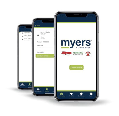 Myers Tire Supply Smartphone Programmable Tire Pressure Monitoring System - The TPMS Sensor Includes Dual Valves for Easy Installation by DIYers and Professionals (4 Pack)