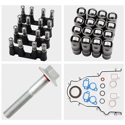 Sloppy Mechanics Stage 2 Camshaft Lifter Kit Compatible with 1997-2007 GM Chevy LS1 V8 4.8L 5.0L 5.3L 6.0L 6.2L LS1 LS2 LS6 LQ4 LQ9 Engines w/ E1840P Camshaft, Gaskets, Lifters & Trays