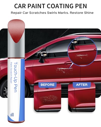 RR Ruby Red Metallic Tricoat Touch Up Paint Compatible with Ford Exact Match–Chips and Nicks Touch Up - color: Ruby Red Metallic(RR) compatible with C-Max/Edge/Escape/Expedition/Explorer/F-150/F-250 Super Duty/F-350 Super Duty/F-450 Super Duty/F-Series/Fe