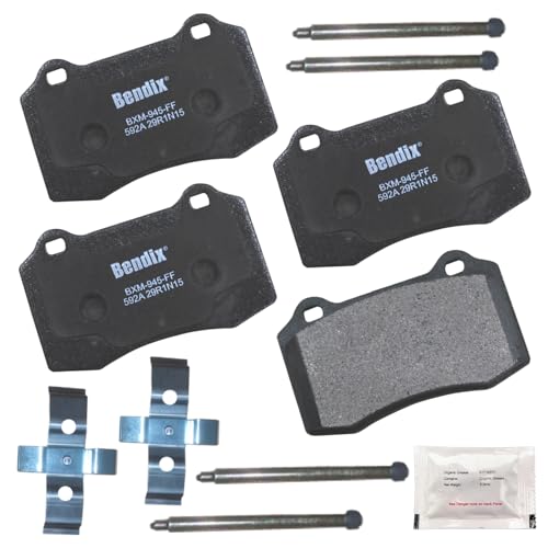 Bendix Priority1 CFM592A Semi-Metallic Rear Brake Pads for Select Models Cadillac CTS,STS,Chevrolet Camaro,SS,Chrysler 300,Dodge Challenger,Charger,Durango,Magnum,Ferrari F430,Jaguar S-Type,Super - size: CFM592A