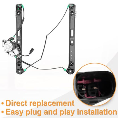 Front Driver Power Window Regulator with Motor fit for BMW E46, 99-05 - style: Front Driver Side