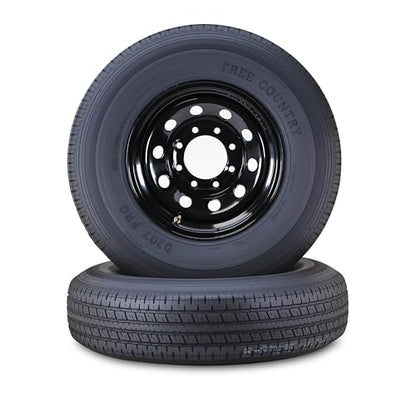Free Country Trailer Tire Wheel ST235/80R16 10PR E 124N 8X6.5 Black Mod Pk2 - size: ST235/80R16 /8x6.5