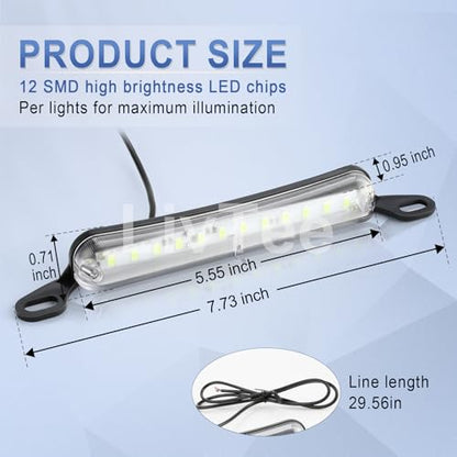 LivTee License Plate Light, Extremely Bright LED License Plate Lights Assembly for Trailer UTV ATV Truck RV Boat, Ice Blue - color: Ice Blue