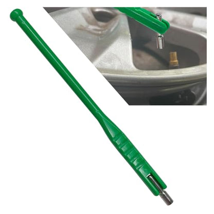 BDZMC Tire Valve Stem Puller, No Scratch Tire Valve Insertion Tool, Plastic Handle Valve Stem Removal Tool, 11.6" Tire Valve Core Removal Tool, Universal Tire Repair Installer Tool for Car Motorcycle