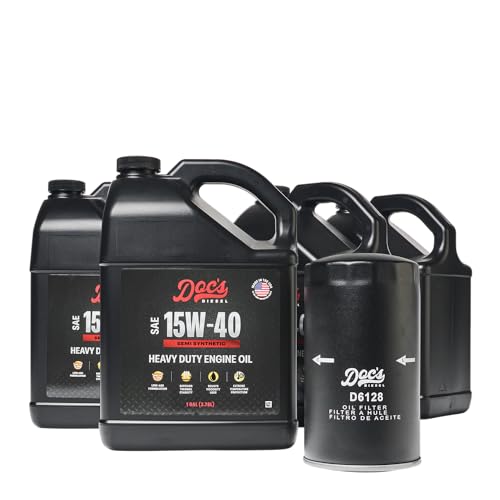Doc's Diesel 6.7L Power Stroke Oil Change Kit for Ford F-250, F-350 2011-2025, 15W-40 Semi Synthetic Engine Oil | 4-Gallon - color: 15W-40 Semi Synthetic, size: 4-Gallons