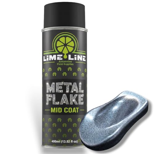 LiME LiNE Metal Flake Midcoat Automotive Grade Sparkle Spray Paint - No Equipment Needed - Finish with 2K Clearcoat (Ice Blue, 1. Spray Paint Only) - color: Ice Blue