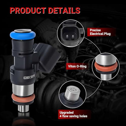Fuel Injectors 0280158191 Compatible with Ford Lincoln 3.5L 3.7L V6 - size: 0280158191