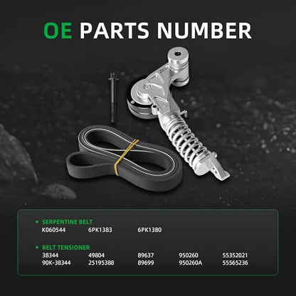 Belt Tensioner and Serpentine Belt Kit #38344 - size: for Encore/Trax/Sonic 2013-2018