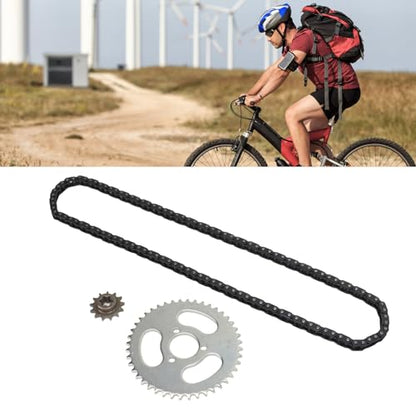 T8F 13T Front Sprocket Chain Kit,T8F Drive Sprocket Cog Gear Chain 116 Links T8F 44T 3 Hole Rear Chain Sprocket Kit for ATV Mini Motorcycles
