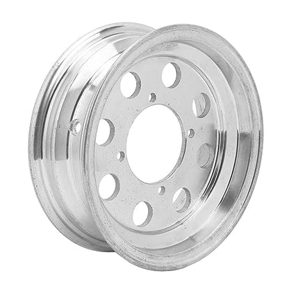 8in Motorcycle Front Cast Wheel Rim for 2.5‑8 Tires, Aluminium Alloy Polished Front Wheel Vacuum Rim Wheel for Monkey Z50 Q50 Front Wheel Replacement
