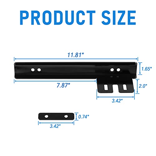JDMSPEED Black Front Bumper License Plate Mount Bracket Relocator Holder Bar - color: Black