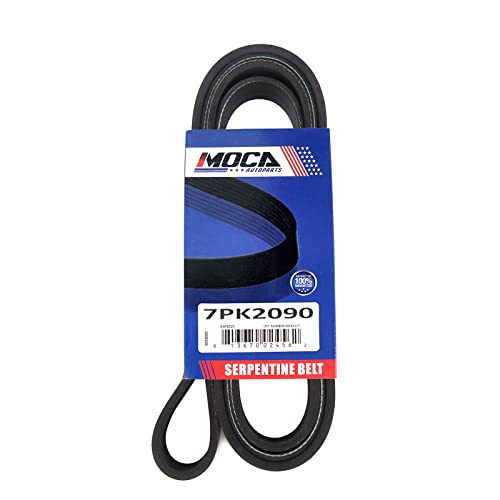 MOCA 7PK2090 EPDM Serpentine Belt Fits 05-12 for Toyota Avalon & 07-11 for Toyota Camry & for Lexus ES350 & 07-10 for Toyota Sienna 3.5L V6 - size: 7PK2090