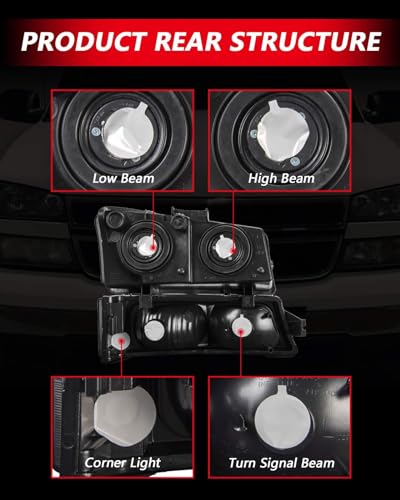 Torchbeam Headlight Assembly, Replacement for 2003-2006 Silverado 1500 - color: Smoke-Clear/2003-2006 Silverado