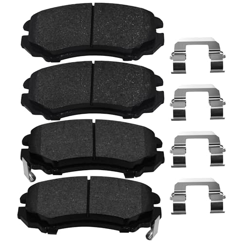 Front Brake Pads Set Compatible with Hyundai Elantra Sonata Tiburon Tucson, Kia Magentis Optima Soul Sportage Automotive Replacement Brake Pads Semi-Metallic D924 - style: D924