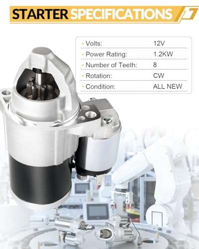 AATEE 1.2KW 8 Teeth 12V Starter Motor for:-Dodge for:-Chrysler for:-Jeep - style: 5034555AA