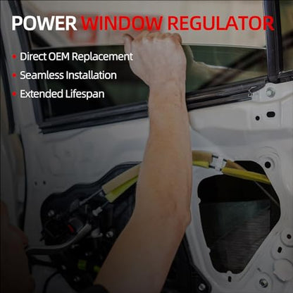 Front Passenger Side Power Window Regulator Assembly with Motor Compatible for Dodge Durango 1998-2003 Dakota 2000-2004 Right Replace 741-648 5066430AB 55256418AH - size: Front Right (Passenger Side)