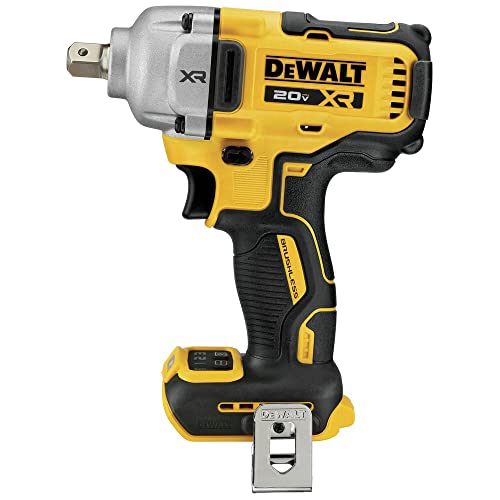 DEWALT 20V MAX XR Cordless Impact Wrench, 1/2", Includes Detent Pin Anvil and Belt Clip, Bare Tool Only (DCF892B)