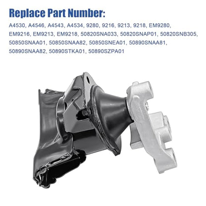 Engine Motor Transmission Mount Set Compatible with 2006-2011 Honda Civic 1.8L Engine Motor and Trans Mount Set Replace A4534 A4543 A4530 A4546（4PCS） - size: Fit for Honda Civic 1.8L 06-11 (not 1.3/2.0)