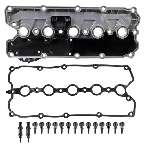 Aluminum Valve Cover w/Gasket & Bolts Replacement for 2005-2018 VW Jetta Passat Rabbit Golf Beetle 2.5L 07K103469L 07K103469F 07K103469D