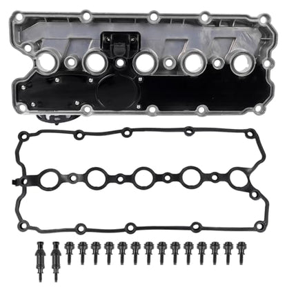 Aluminum Valve Cover w/Gasket & Bolts Replacement for 2005-2018 VW Jetta Passat Rabbit Golf Beetle 2.5L 07K103469L 07K103469F 07K103469D