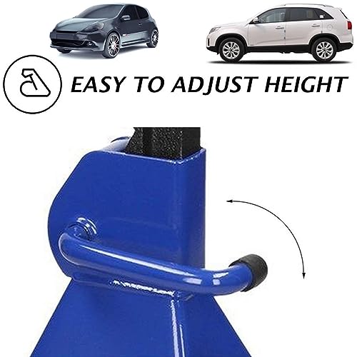 VickyHome 1 Pair of Metal Steel Car Jack Support Support Stand for Car Motorcycle Vehicle Lift Floor Jack Adjustable Height 29 cm to 43 cm