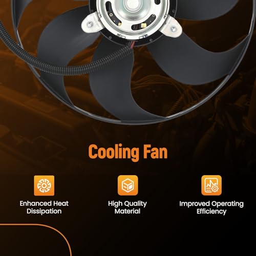 maXpeedingrods 345 MM Radiator Cooling Fan Driver Side for Volkswagen Beetle 1999-2006, 6QD959455 1C0959455 6N0959455L - size: 1C0959455