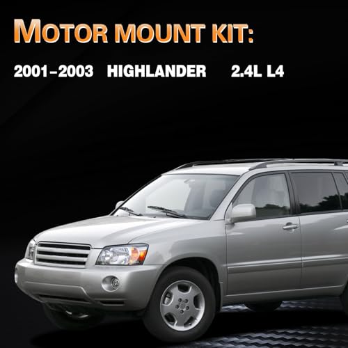 Engine Motor and Transmission Mount Kit for 2001-2003 Highlander 2.4L AWD - size: 2001-2003 Highlander