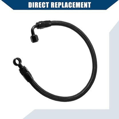 Car Braided Fuel Line Hose for Honda Civic 1988-2000 / Front Braided Fuel Line Oil Hose / / Durable Metal Nylon / 1Pcs Black