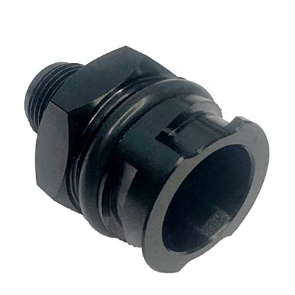 Billet Aluminum Valve Cover Oil Cap w/-6 AN Fitting Black for LS LSX LS1 LS2 LS3 LS6 LS7 - size: 6AN