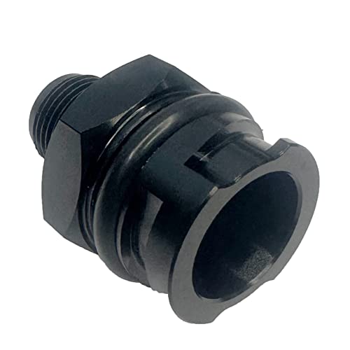 Billet Aluminum Valve Cover Oil Cap w/-8 AN Fitting Black for LS LSX LS1 LS2 LS3 LS6 LS7 - size: 8AN
