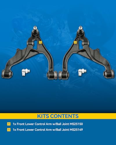 PHILTOP Front Lower Control Arms w/Ball Joint Assembly for 06-18 1500 4WD