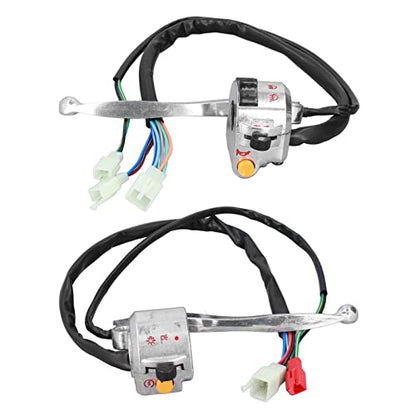 Motorcycle Handlebar Switch, Motorcycle Turn Signal Switch, 22mm Drum Brake Handle Bar Switch Motorcycle Multi-Function Handlebar Switch Button for Chinese Scooter