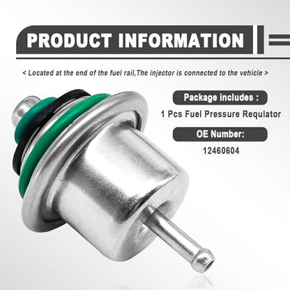 Car Fuel Injection Pressure Regulator Bronze Hue with Metal Ring Compatible for Jeep Wrangler 1991 1992 1993 1994 1995 OE#12460604