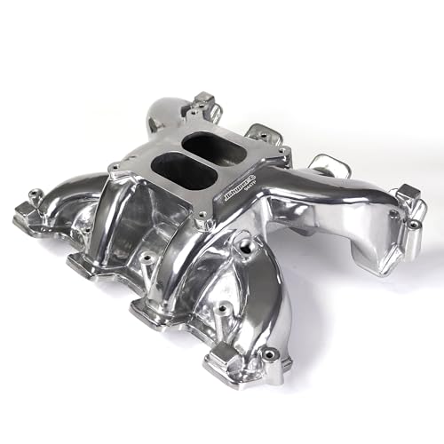 300-130 LS Cathedral Port Carb Intake Manifold for LS1 V8 Polished - size: LS1 LS2 LS6 Polished