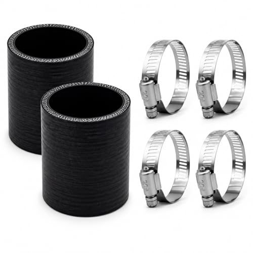 2-Pack 1.5" ID x 3" Straight Silicone Hose Coupler, 4-Ply - color: Shape: Straight, size: 3 Inch