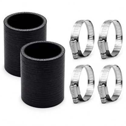 2-Pack 1.5" ID x 3" Straight Silicone Hose Coupler, 4-Ply - color: Shape: Straight, size: 3 Inch